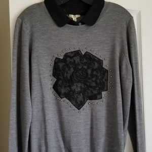Finity studded rose sweater